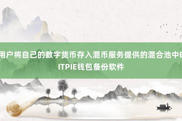 用户将自己的数字货币存入混币服务提供的混合池中BITPIE钱包备份软件