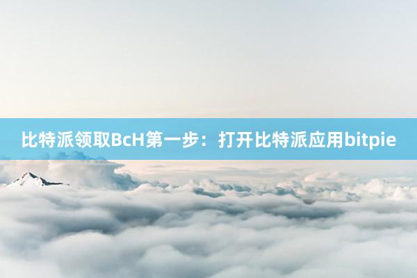 比特派领取BcH第一步：打开比特派应用bitpie