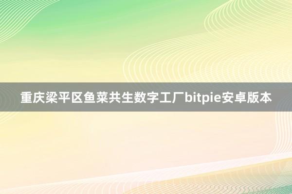 重庆梁平区鱼菜共生数字工厂bitpie安卓版本