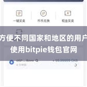 方便不同国家和地区的用户使用bitpie钱包官网