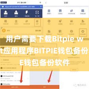 用户需要下载Bitpie wallet应用程序BITPIE钱包备份软件