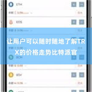 让用户可以随时随地了解TRX的价格走势比特派官