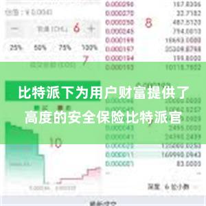 比特派下为用户财富提供了高度的安全保险比特派官